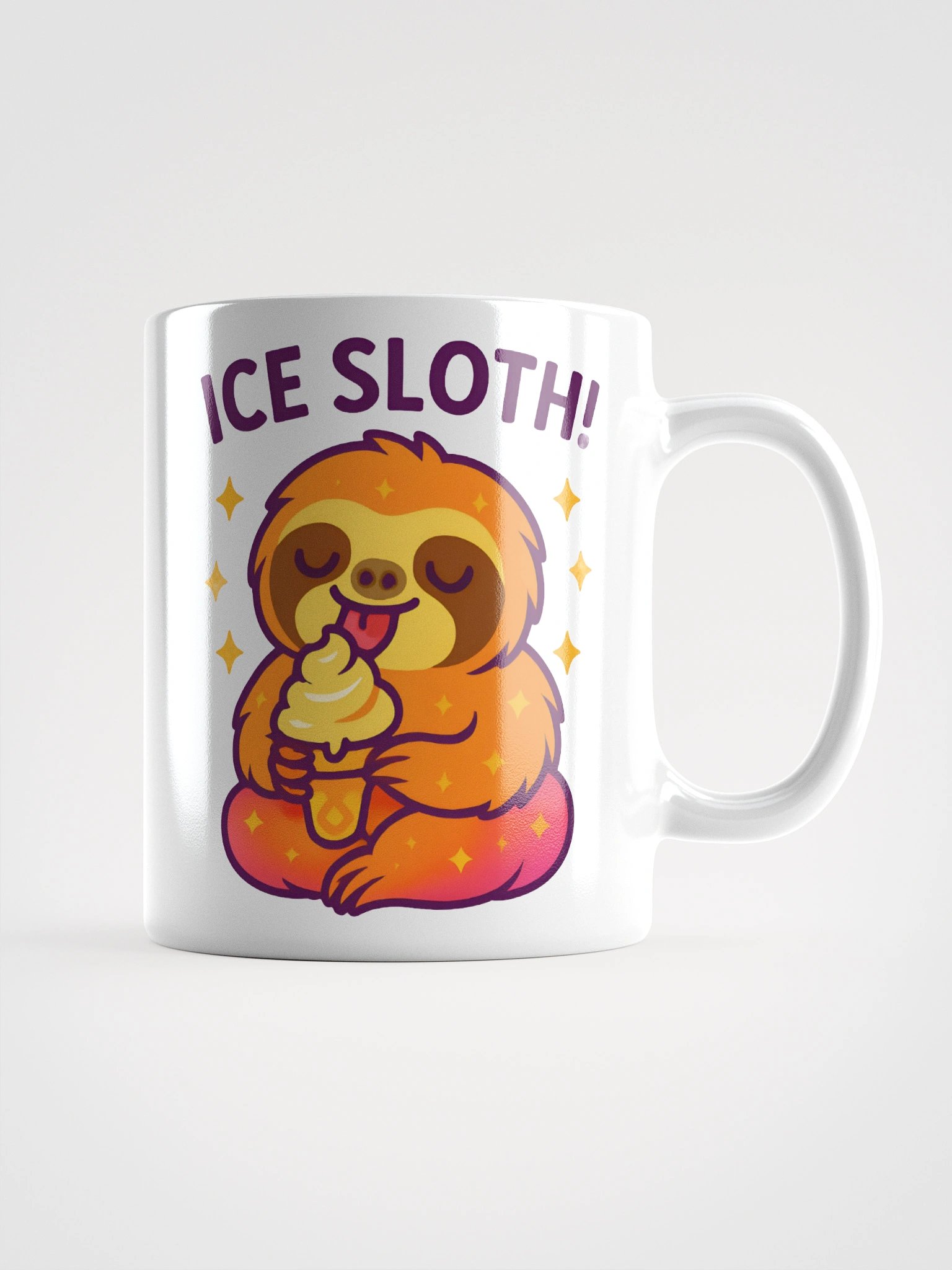 Ice Sloth Mug – Cute Slow-Movin’ Sloth with Soft Serve Ice Cream Design product image (1)