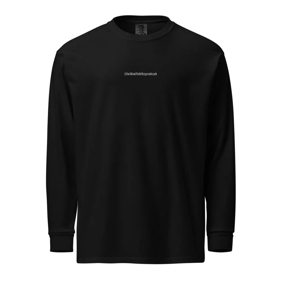 Unisex Garment-Dyed Heavyweight Long Sleeve Shirt - Embroidered - Mr I'm Not Important product image (4)