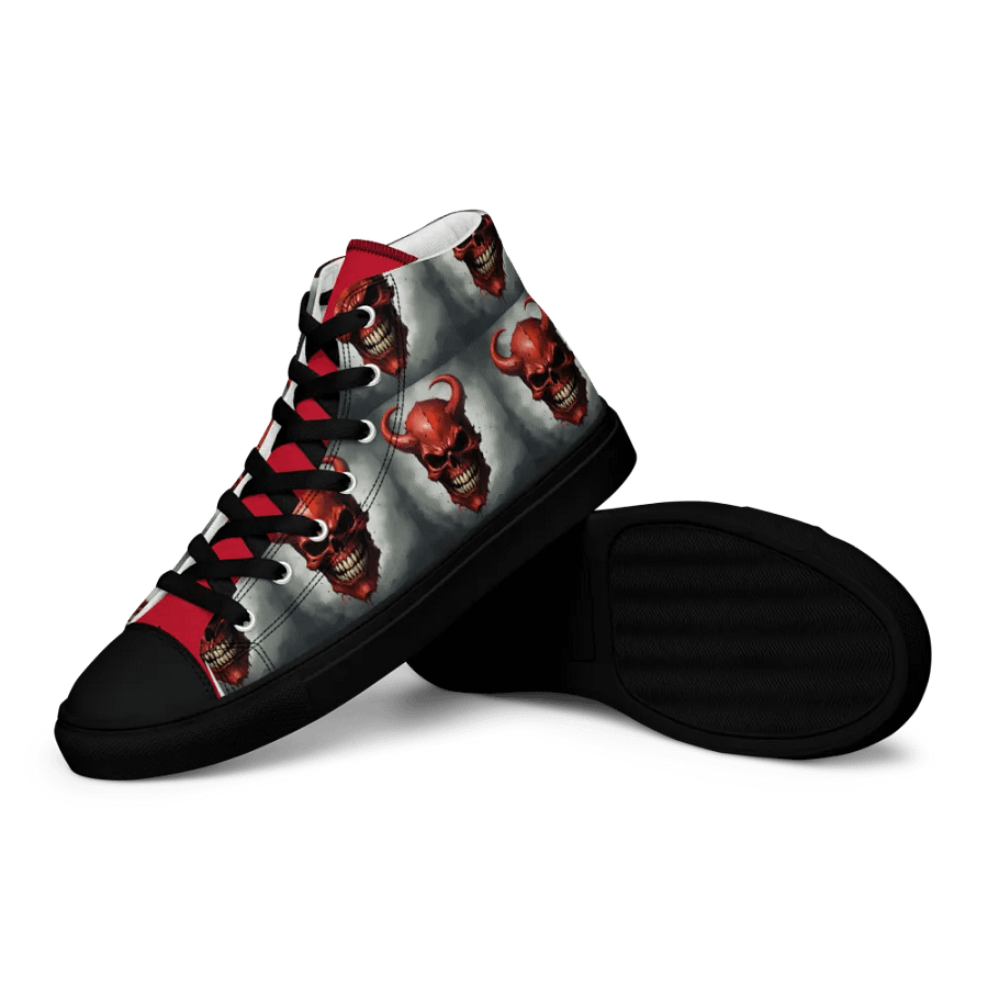 Red Demon Skull Men's High Tops product image (12)