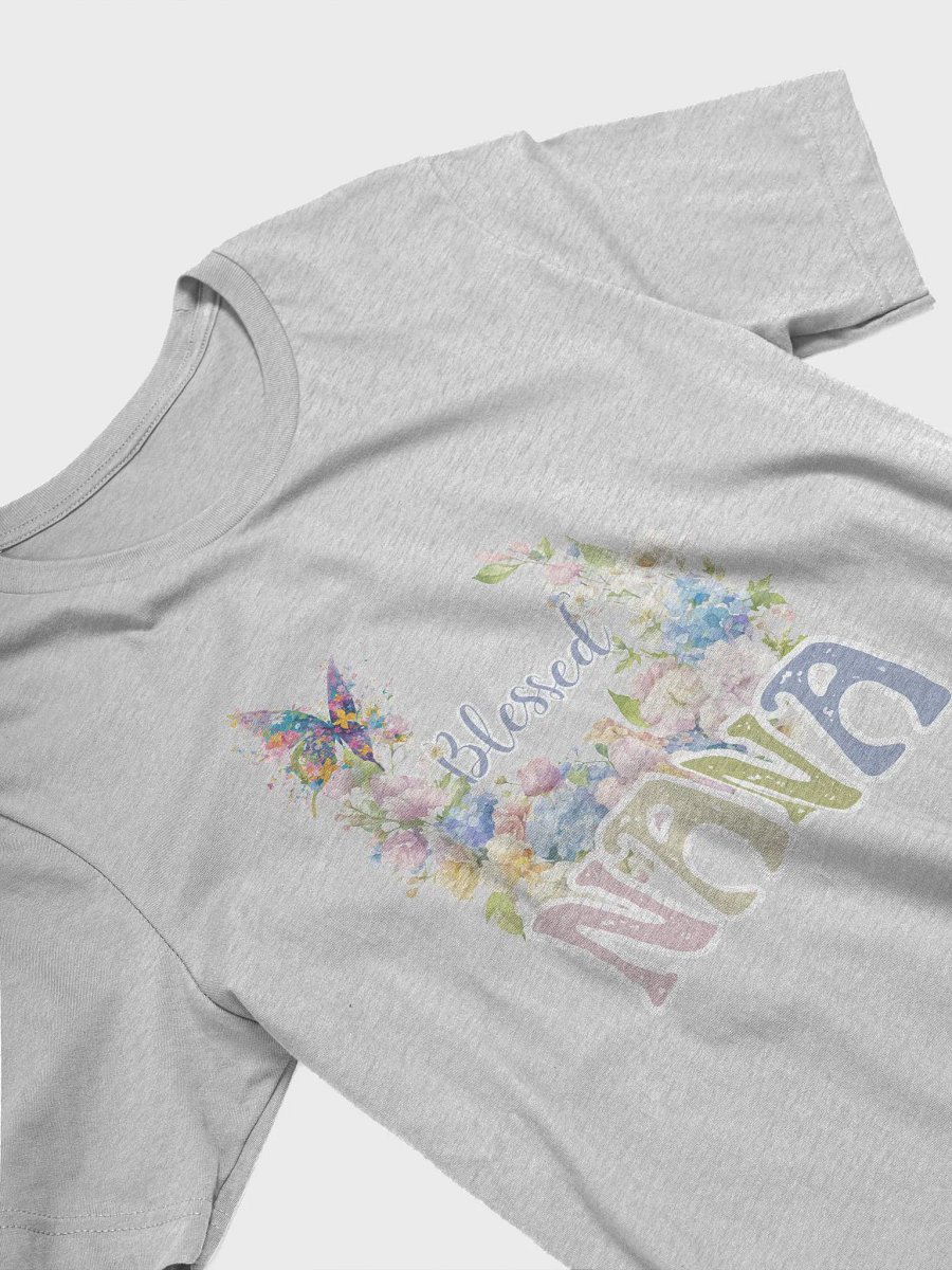 Blessed Nana - Delicate Floral Half Wreath Design T-Shirt product image (4)