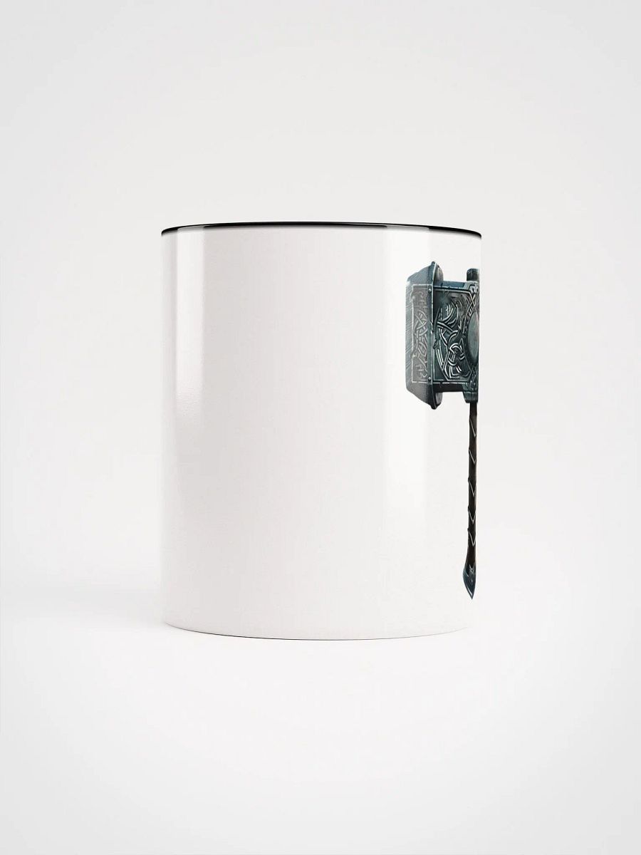 Mjolnir - Thor's Hammer Ceramic Mug with Black Color Inside product image (10)
