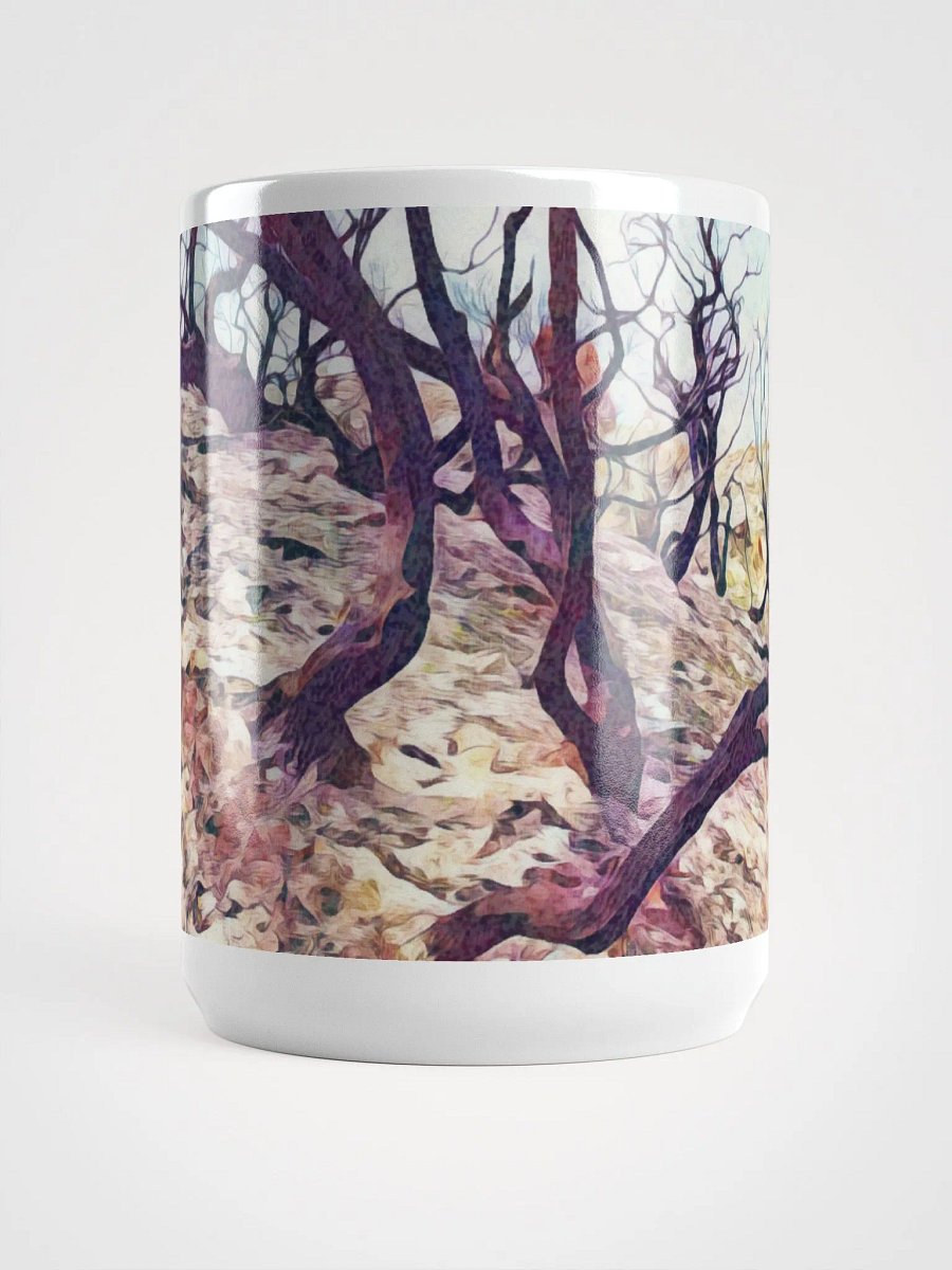 Abstract Graphic | White Coffee Mug | Twisted Treescape product image (2)
