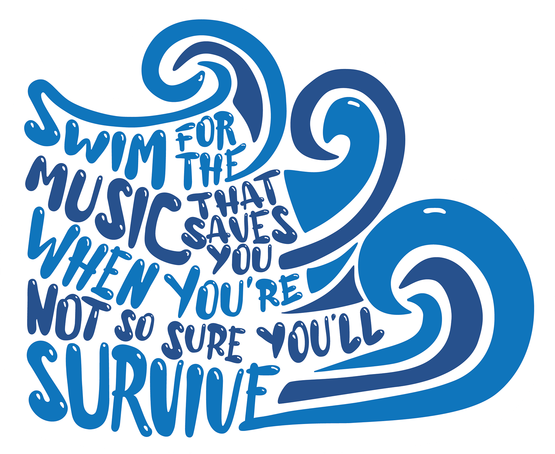 Swim for the Music Sticker | Jack's Mannequin Lyric product image (1)