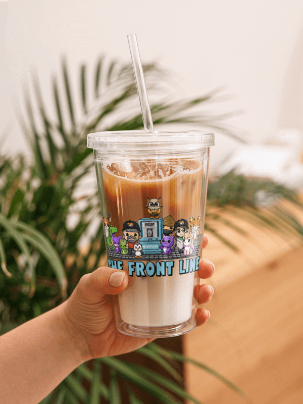 The Front Line - Double Wall Clear Plastic Tumbler product image (1)