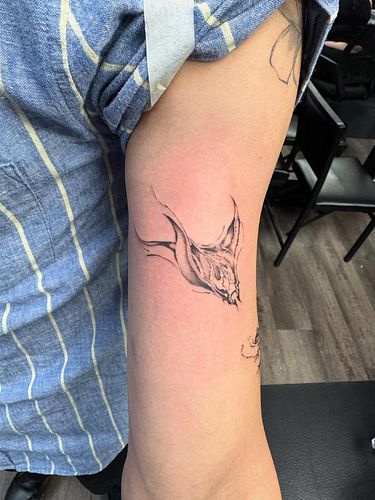 A cool tattoo 🤩 #deepseacreature #tattoo