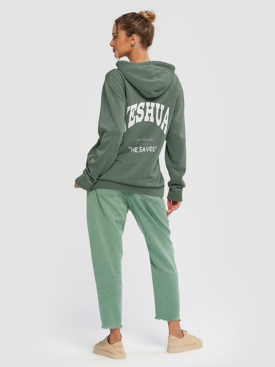 Yeshua: He saves unisex Pigment Dyed Hoodie product image (2)