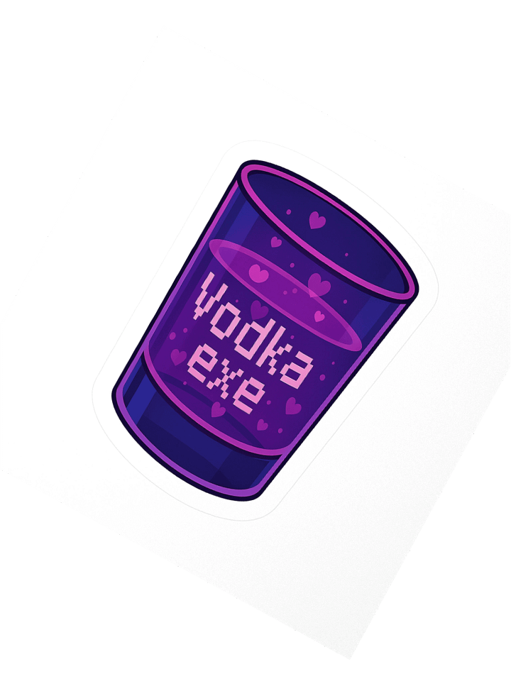 Pixelated vodka.exe Sticker product image (2)