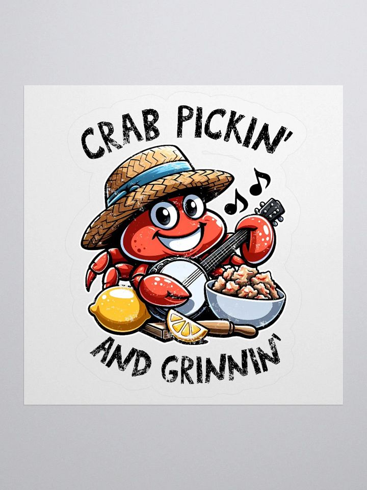 Crab Pickin' and Grinnin' Sticker product image (2)