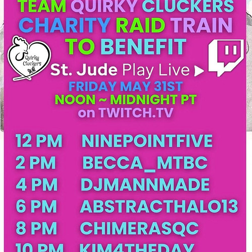 Our charity raid train starts tomorrow at noon Pacific! We are continuing until @stjudeplaylive Challenge Season ends at midn...