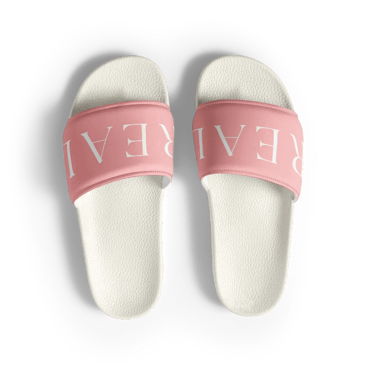 REAL Women's Slides - Pink & White product image (2)