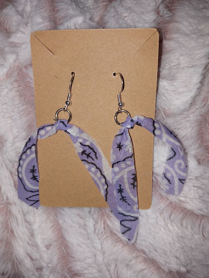 Boss momma purple bandana earrings product image (1)