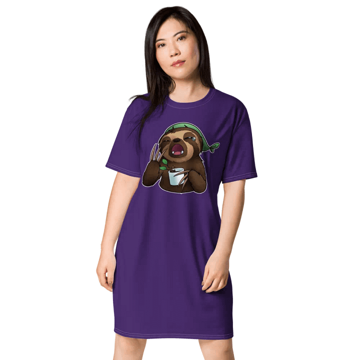 Purple Snoozy Sloth All-Over Dress product image (1)