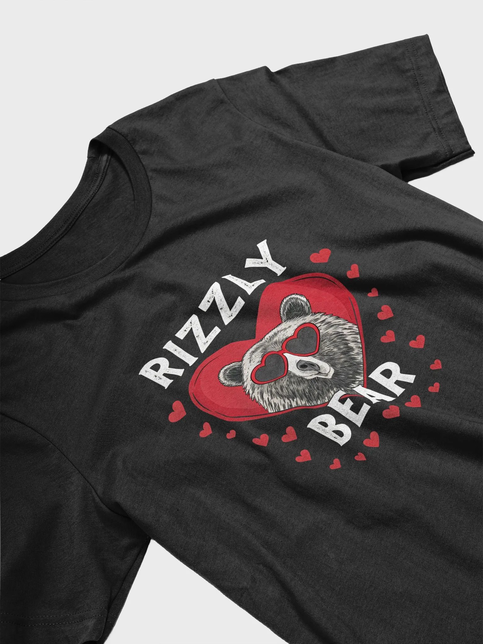 Valentine's Day Unisex Tee Rizzly Bear Love Heart T-shirt, Couples Matching Shirt, Romantic Gift Apparel, Valentine's Day product image (3)