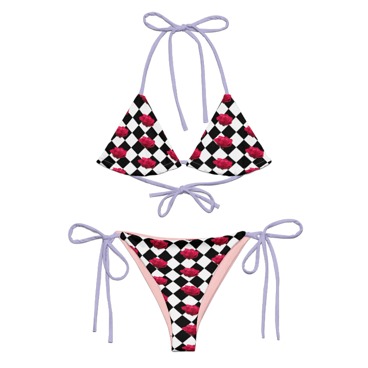 Rosy string bikini {black and white} product image (2)