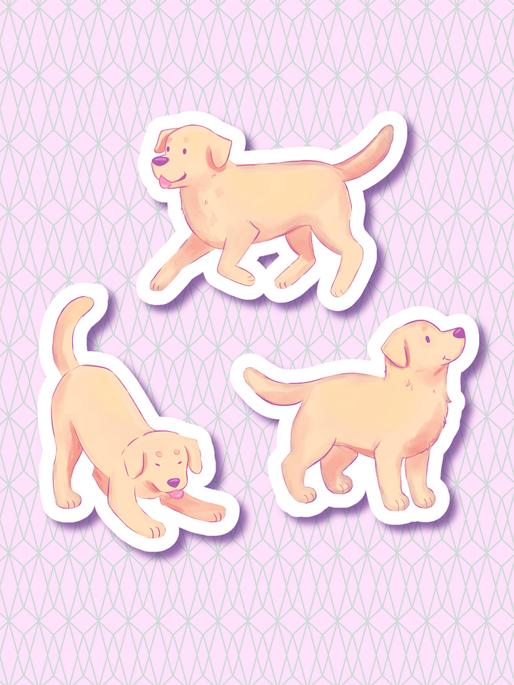Playful Labrador Retriever Pup Stickers product image (1)