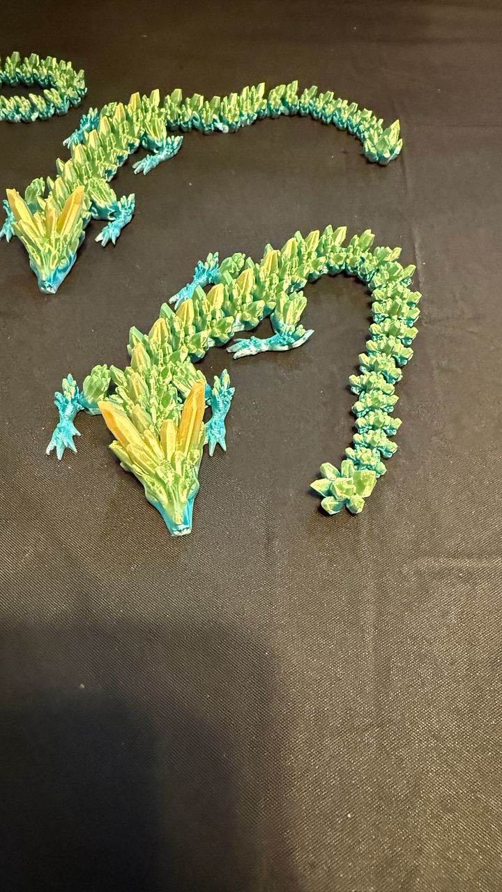 3D Printed Silk Candy Rainbow Crystal Dragon product image (2)