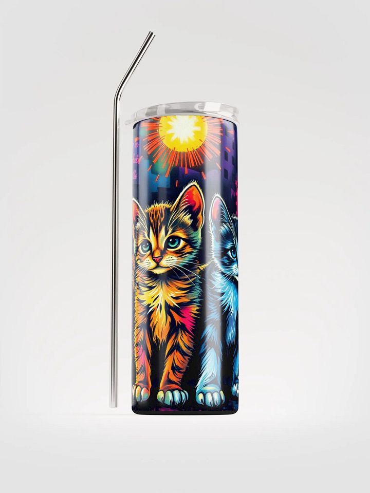 Neon Cats Stainless Steel Tumbler product image (1)