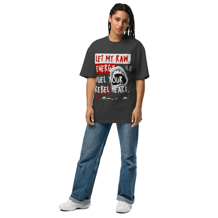 Let my raw energy oversized faded T-shirt product image (8)