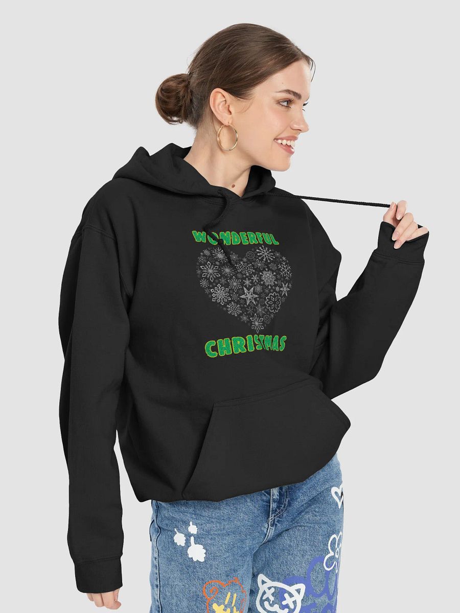 Wonderful Christmas Glitter Heart Hoodie product image (7)
