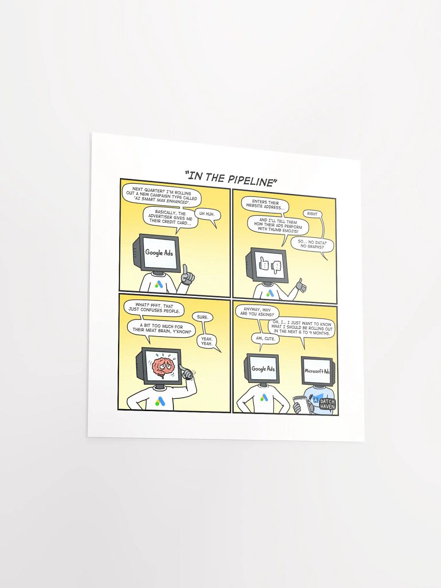 "In the pipeline" poster (square) product image (3)
