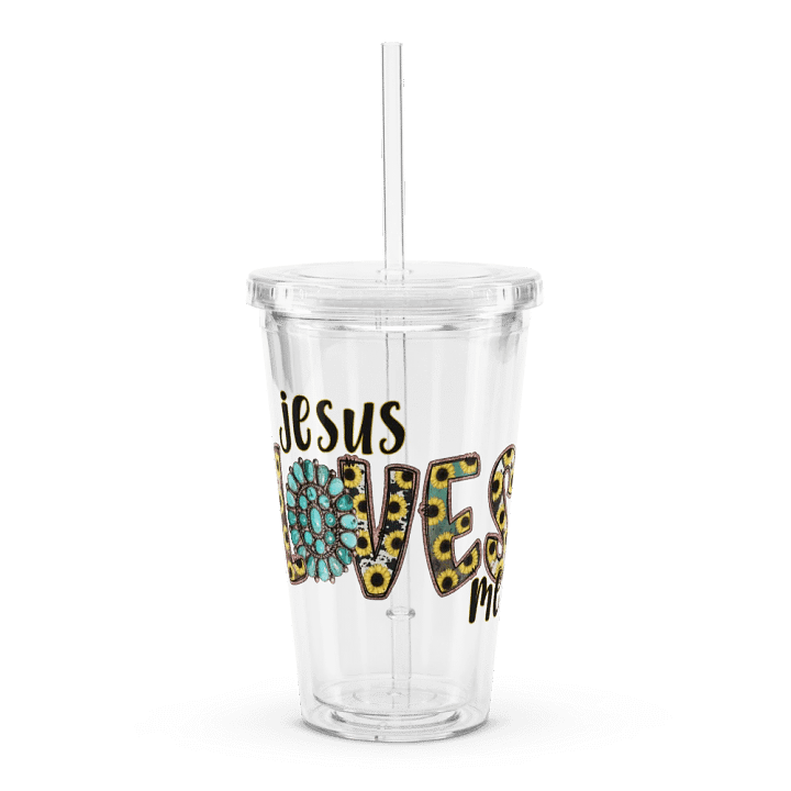 Jesus Love Me - Double Wall Clear Plastic Tumbler product image (1)