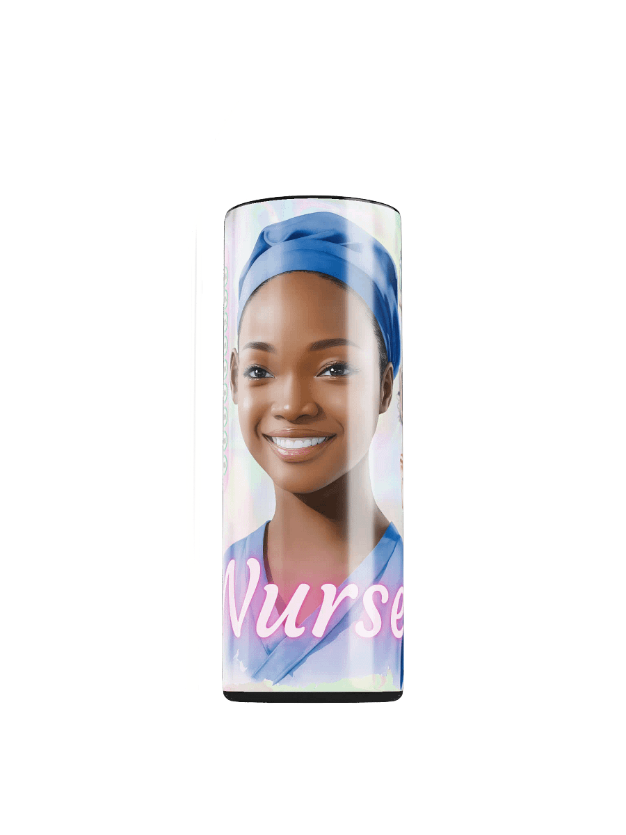 Black Nurse 20 oz Skinny Stainless Steel Tumbler product image (1)