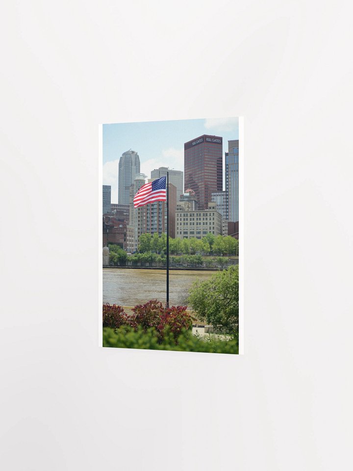 Pittsburgh - BNY Mellon Center, K&L Gates Building and U.S. Flag - print/poster product image (2)