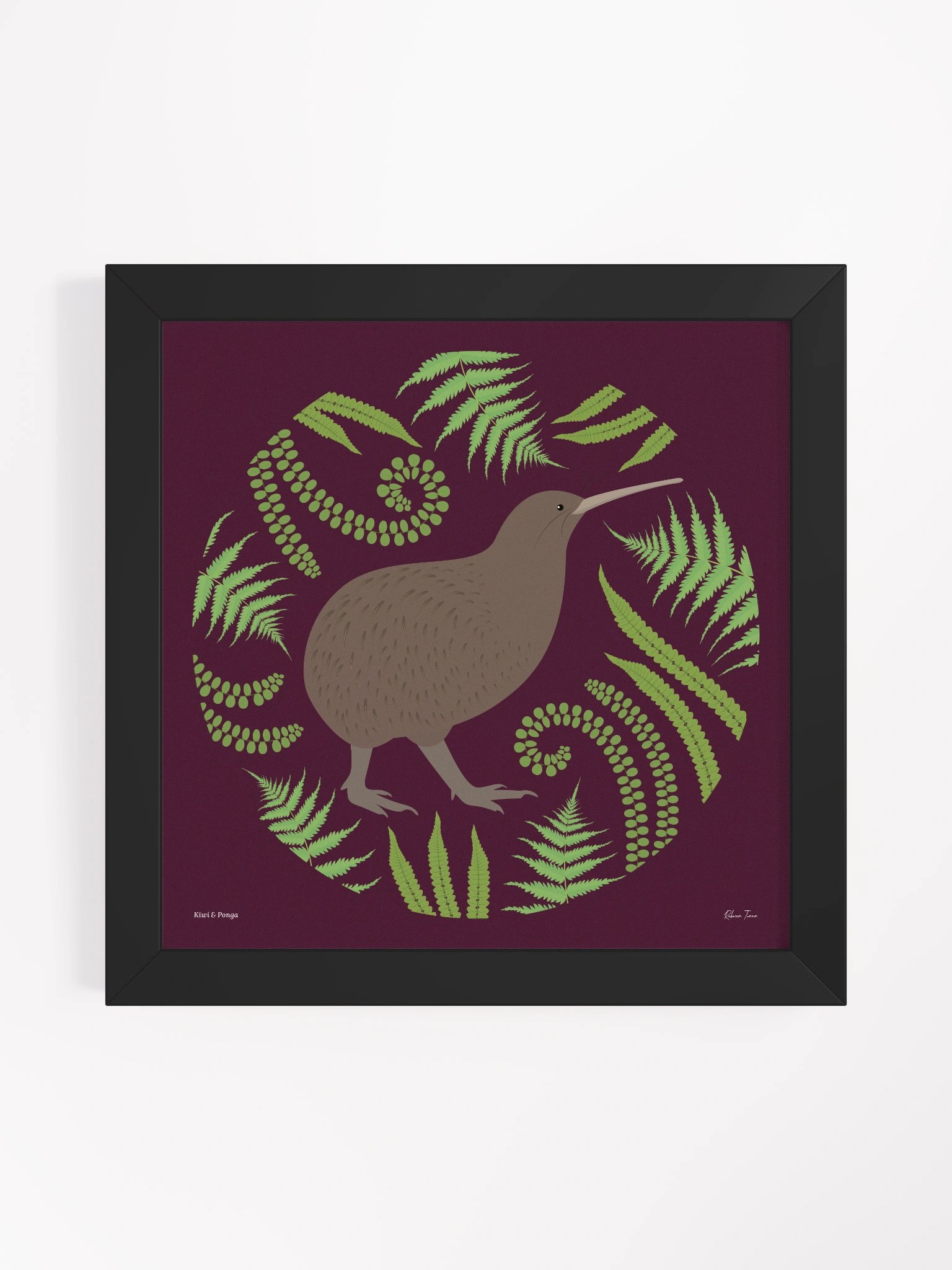 Kiwi and Fern Framed Wall Art product image (1)