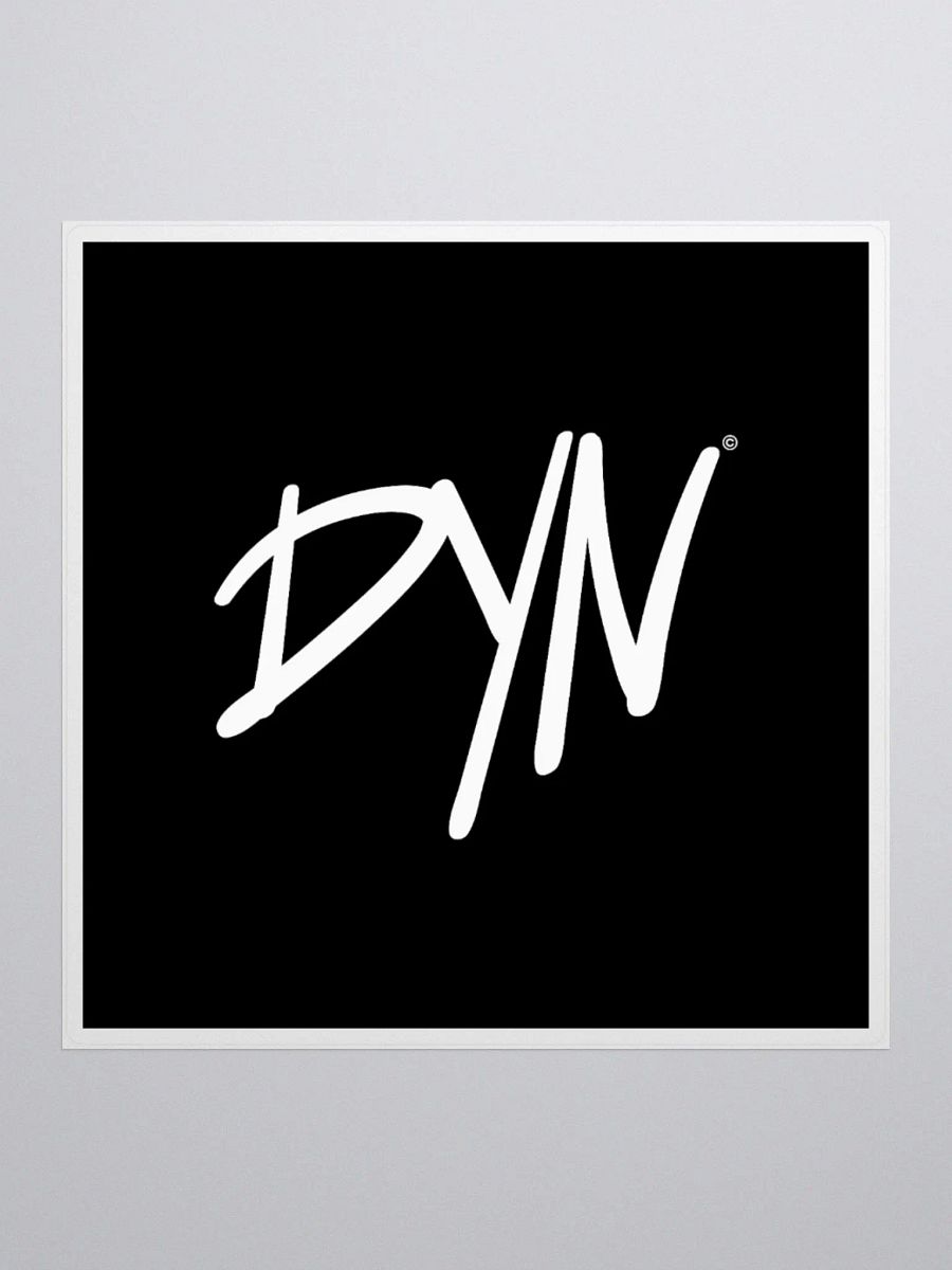 DYN Logo Sticker (White) product image (1)