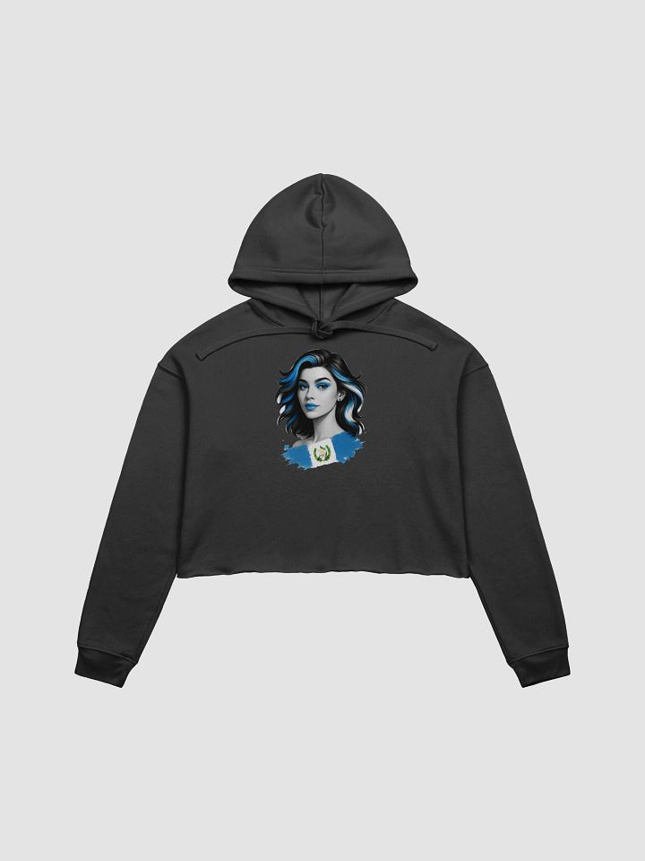 Guatemala Flag Inspired Crop Hoodie with Artistic Illustration product image (1)