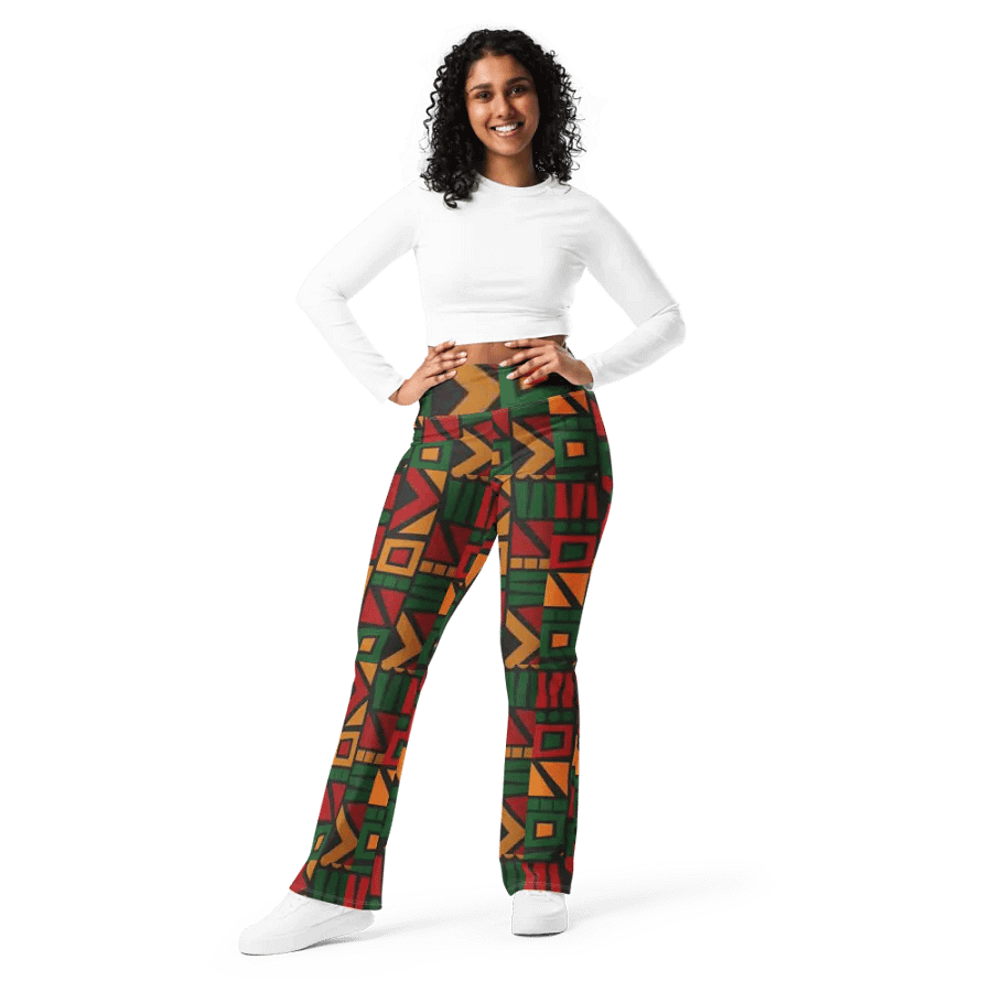Black History Month Pattern Flare Pants product image (7)