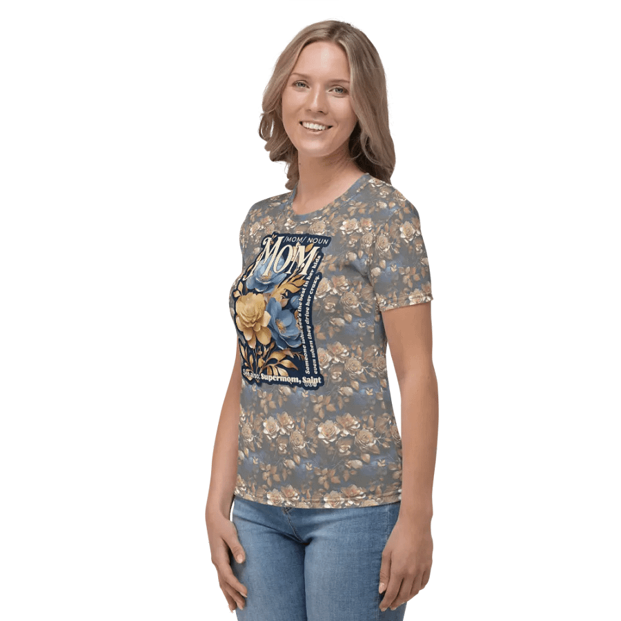 Funny Mom Floral All Over Print T-shirt product image (9)