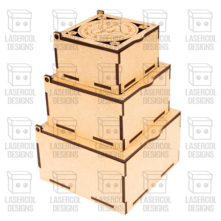 Mother's Day Gift Boxes (3 Sizes, 6 Styles) - Laser Cut Files product image (5)