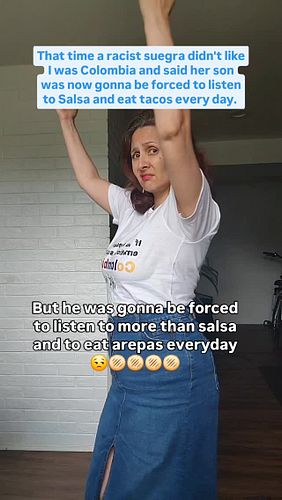I was so offended she only said Salsa and didn't know about arepas! 😤🫓

#colombianthings #colombiansintheus #marriedtoacolombian