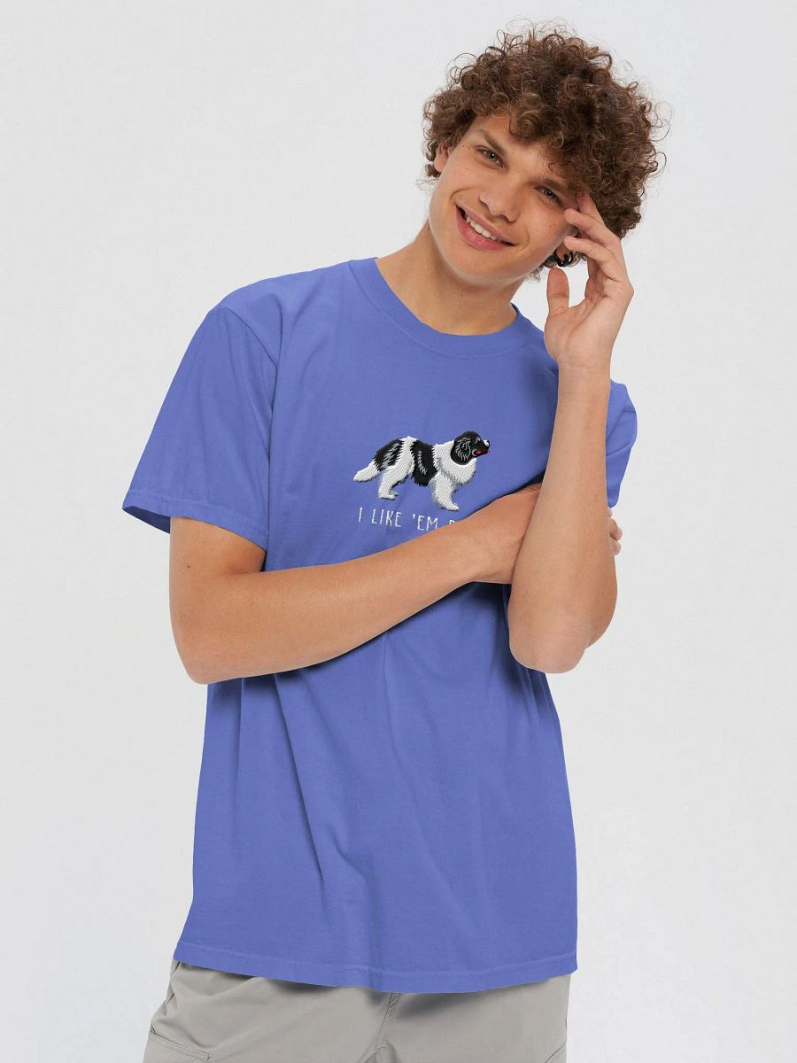 I Like 'Em Big T-Shirt(Embroidered) of a Newfoundland(Black & White) product image (8)