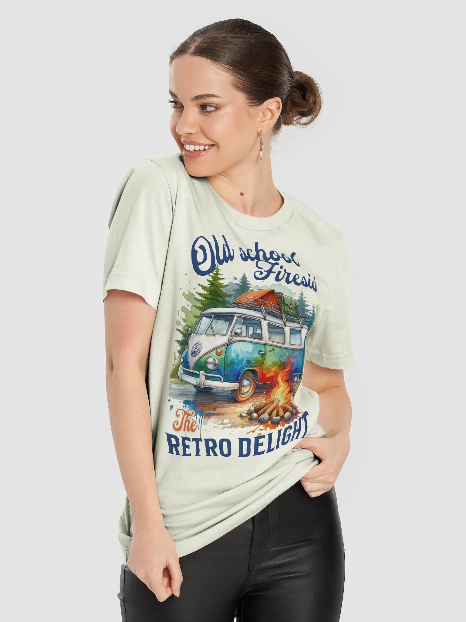 Wilderness escape van shirt, old school fireside retro tee product image (8)