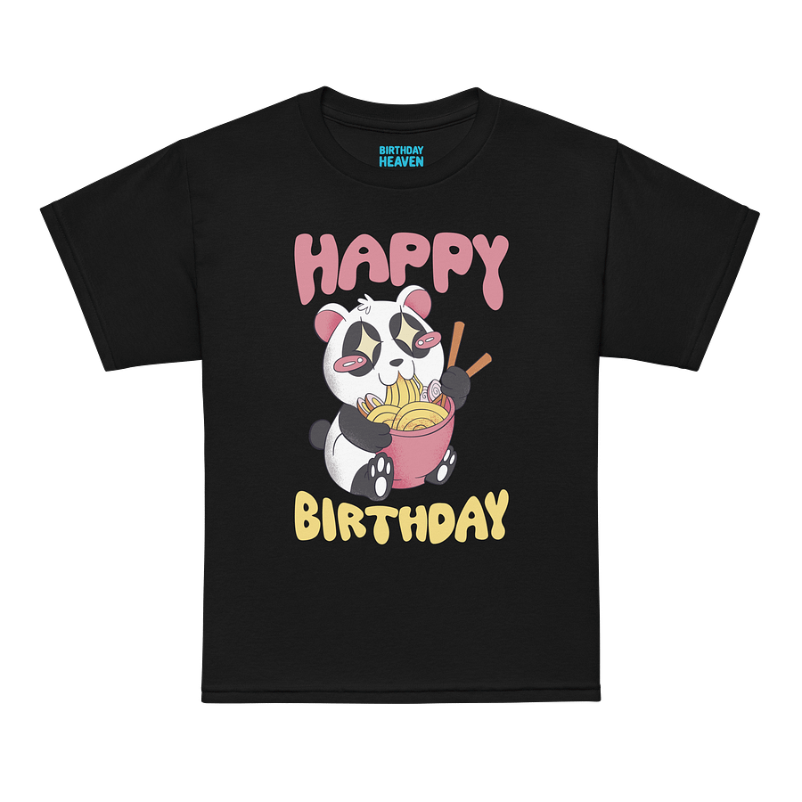 Happy Birthday (Panda Eating Noodles) T-Shirt For Kids product image (11)