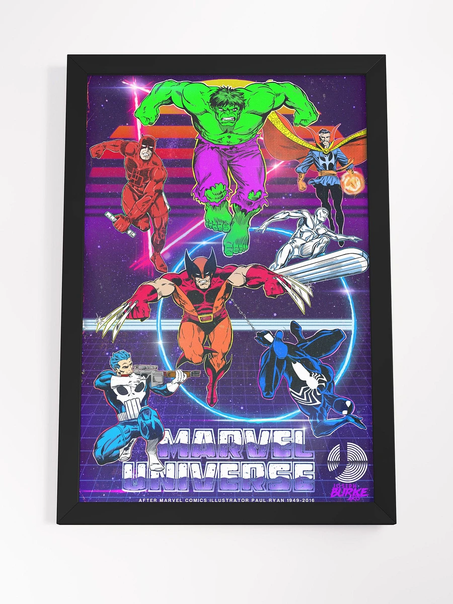 Retro Marvel Universe Framed 12x18 Art product image (4)