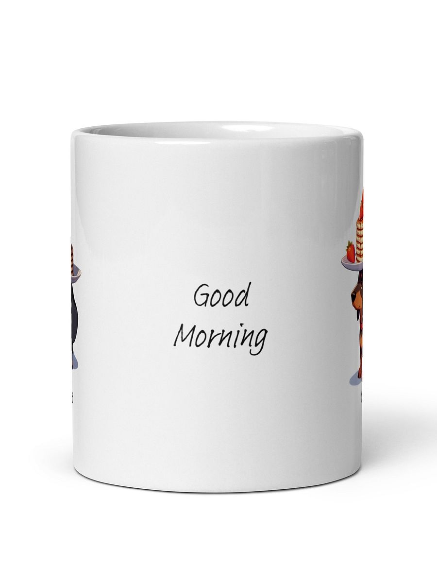 Personalized Sausage Dogs and Pancakes White Glossy Mug product image (3)
