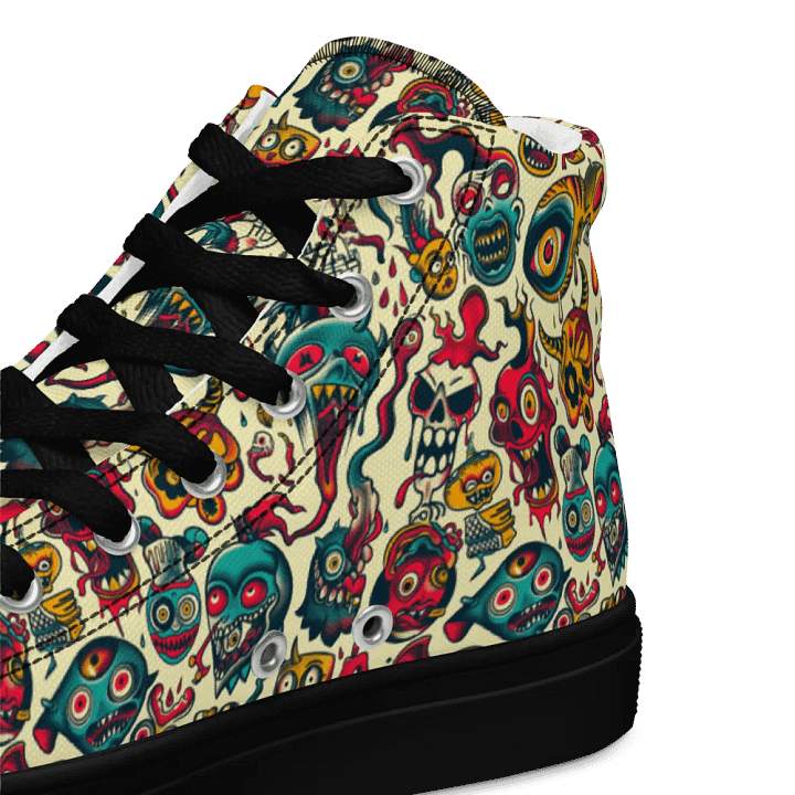 Halloween Nightmare Pattern High Top Canvas Shoes product image (2)