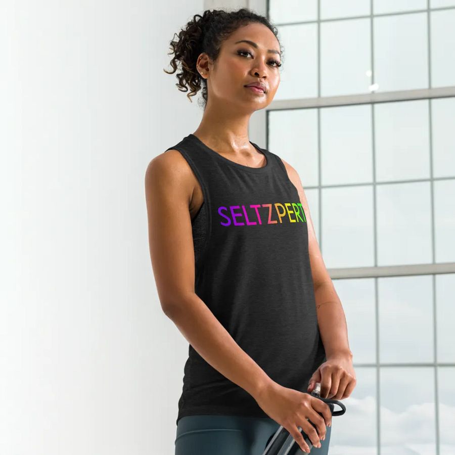 Seltzpert Women's Flowy Tank Top | Rainbow Paradise product image (3)