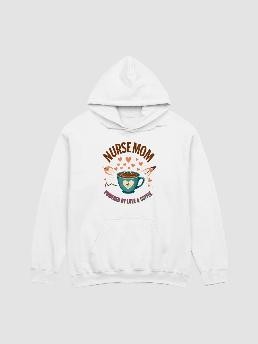 Heartbeat Nurse Mom, powered by coffee Hoodie product image (4)