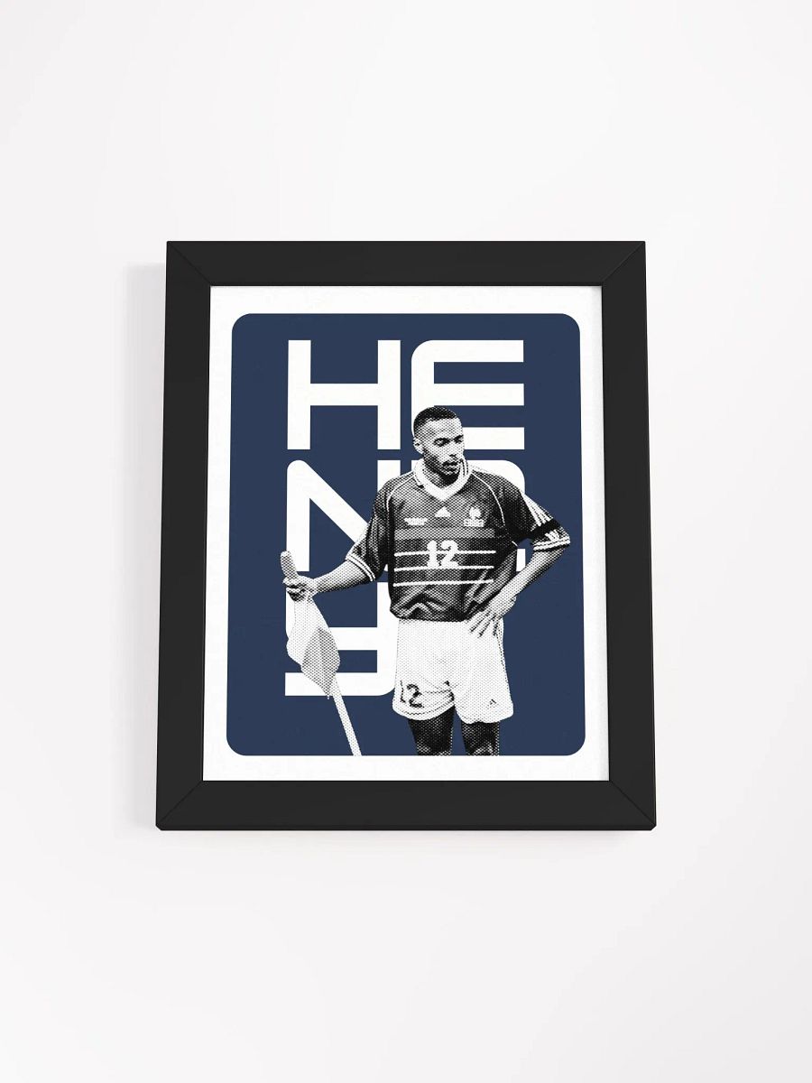 Thierry Henry BW France Name Art Framed Print product image (3)