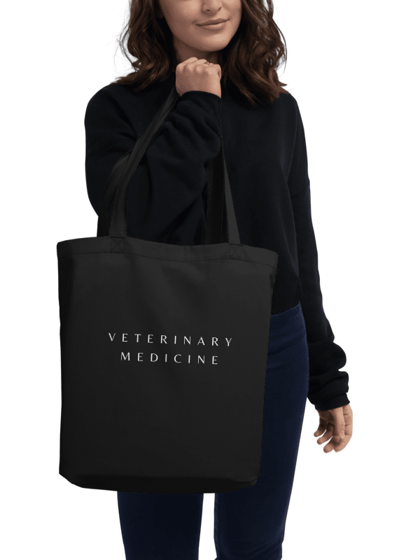 "I love Veterinary medicine" black bag (medium size) product image (3)