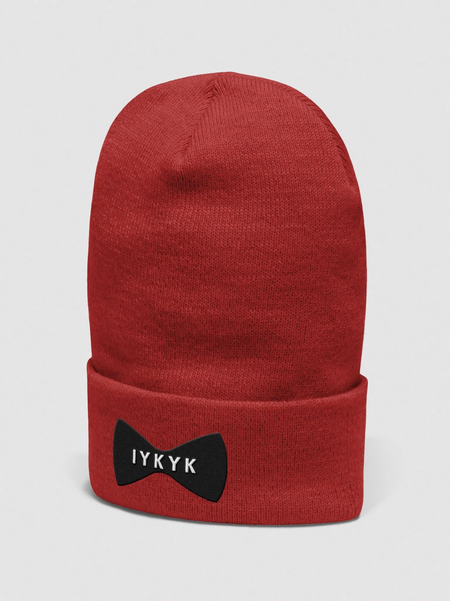 Embroidered IYKYK Bow Tie Cuffed Beanie product image (3)