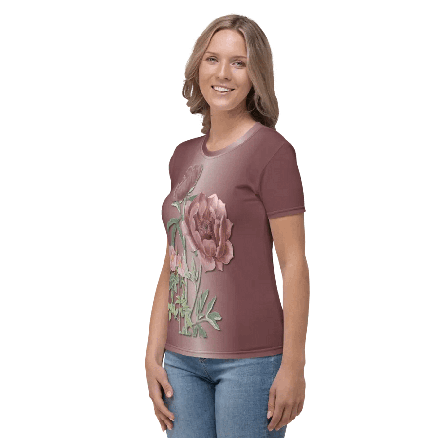 Floral Themed All Over Print T-shirt product image (4)