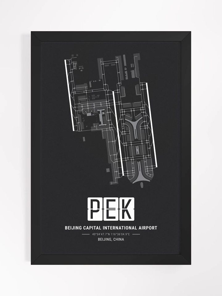 Framed Airport PEK Premium Map On Matt Paper product image (1)
