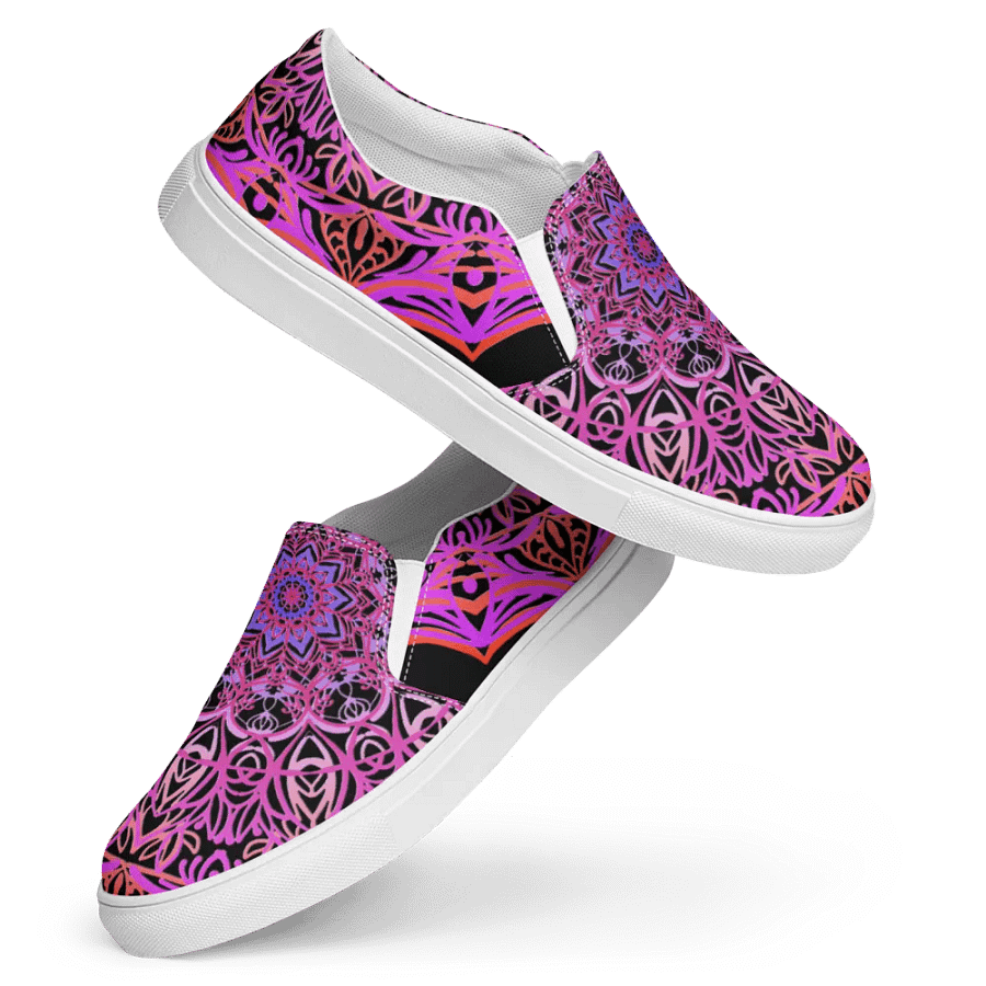 Symmetrical Serenity Mandala Canvas Shoes product image (1)