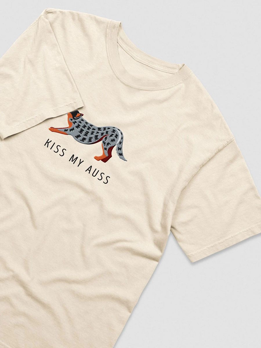 Kiss My Auss T-Shirt(Embroidered) of an Australian Cattle Dog(Blue Heeler) product image (5)