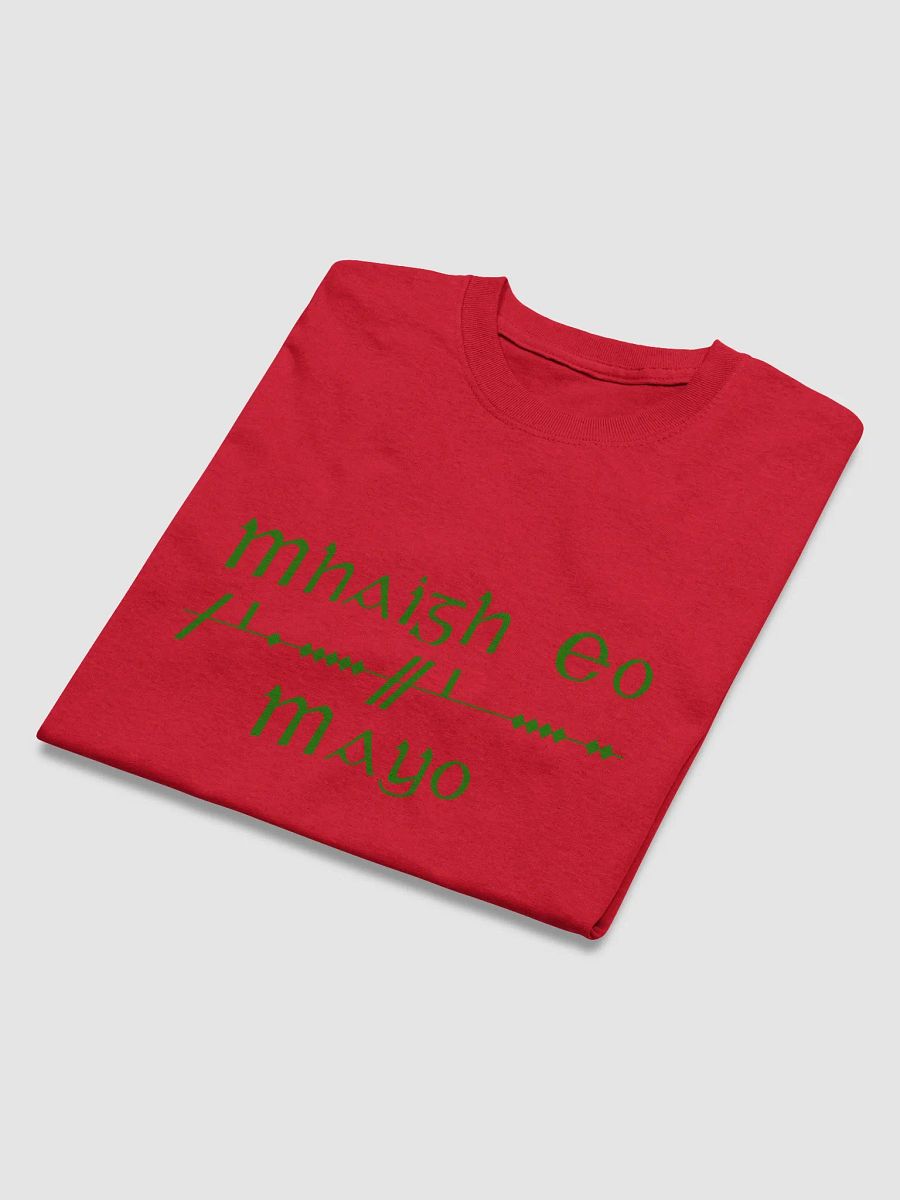 Mayo/Maigh Eo, Scholastic style Ogham red printed T-shirt product image (3)